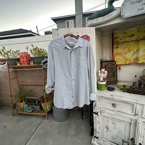 The Rail Light Gray Casual Button Down Shirt